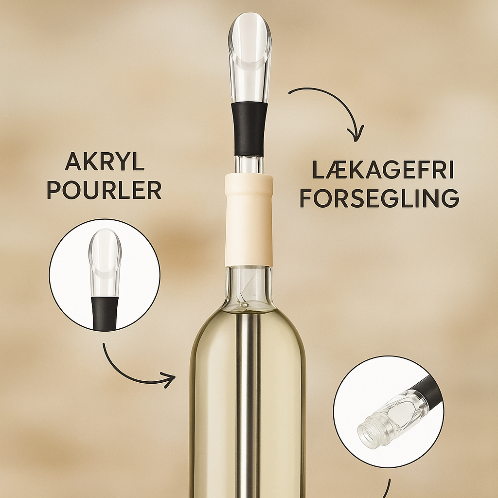 Eksklusiv vin køler – Hold vinen perfekt tempereret i timevis.